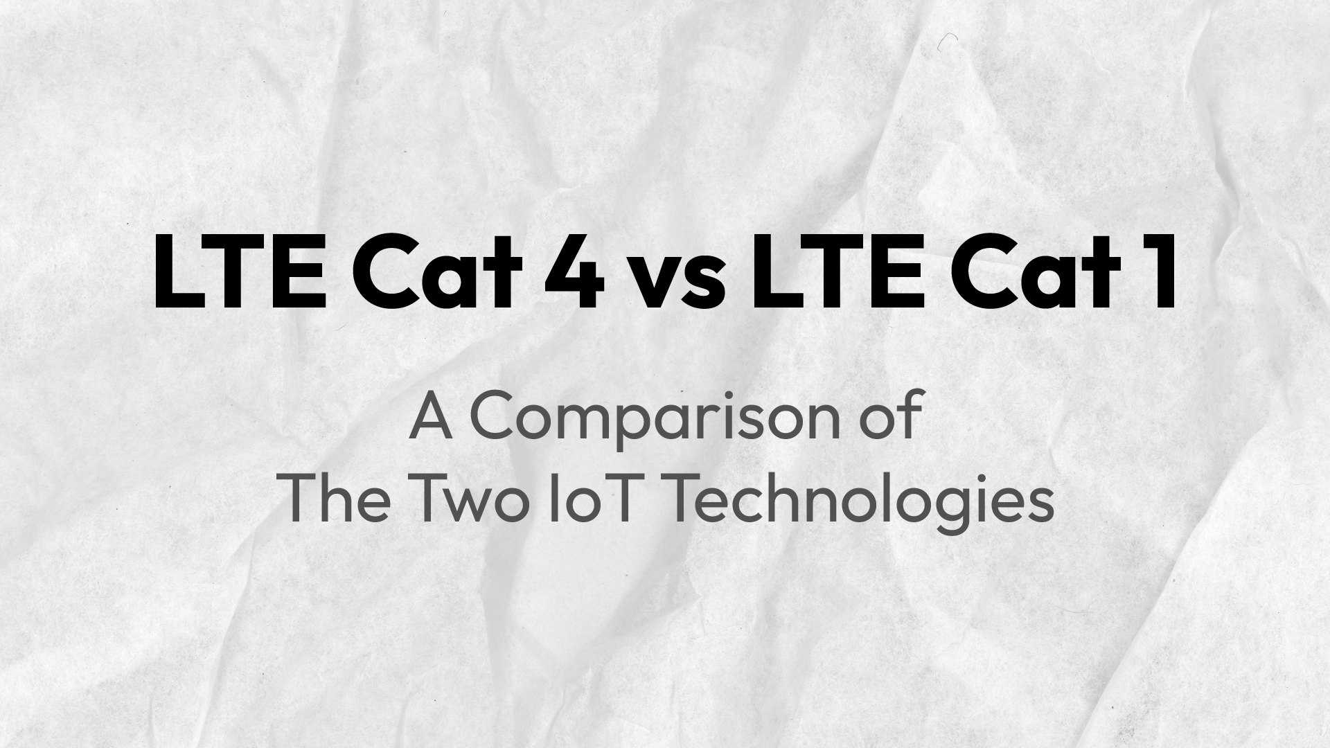 LTE Cat 4 frente a LTE Cat 1