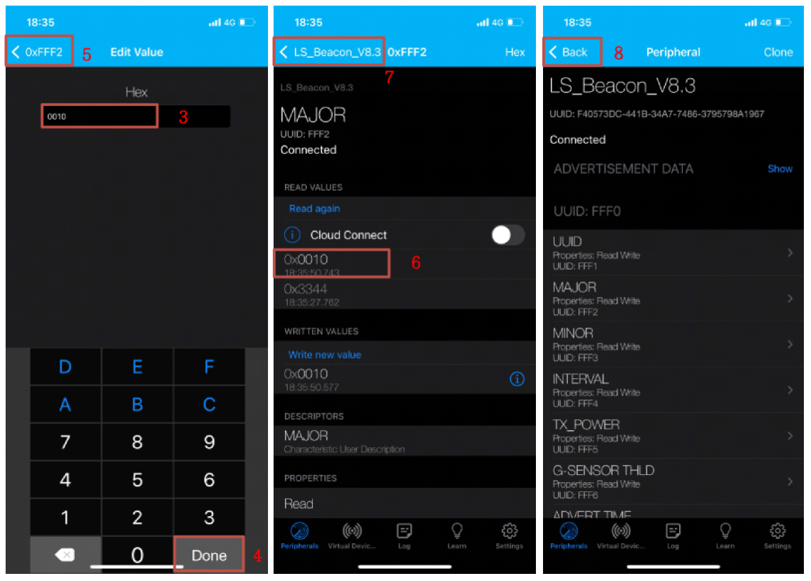 B002 Bluetooth Beacon Label Major Configuration 1