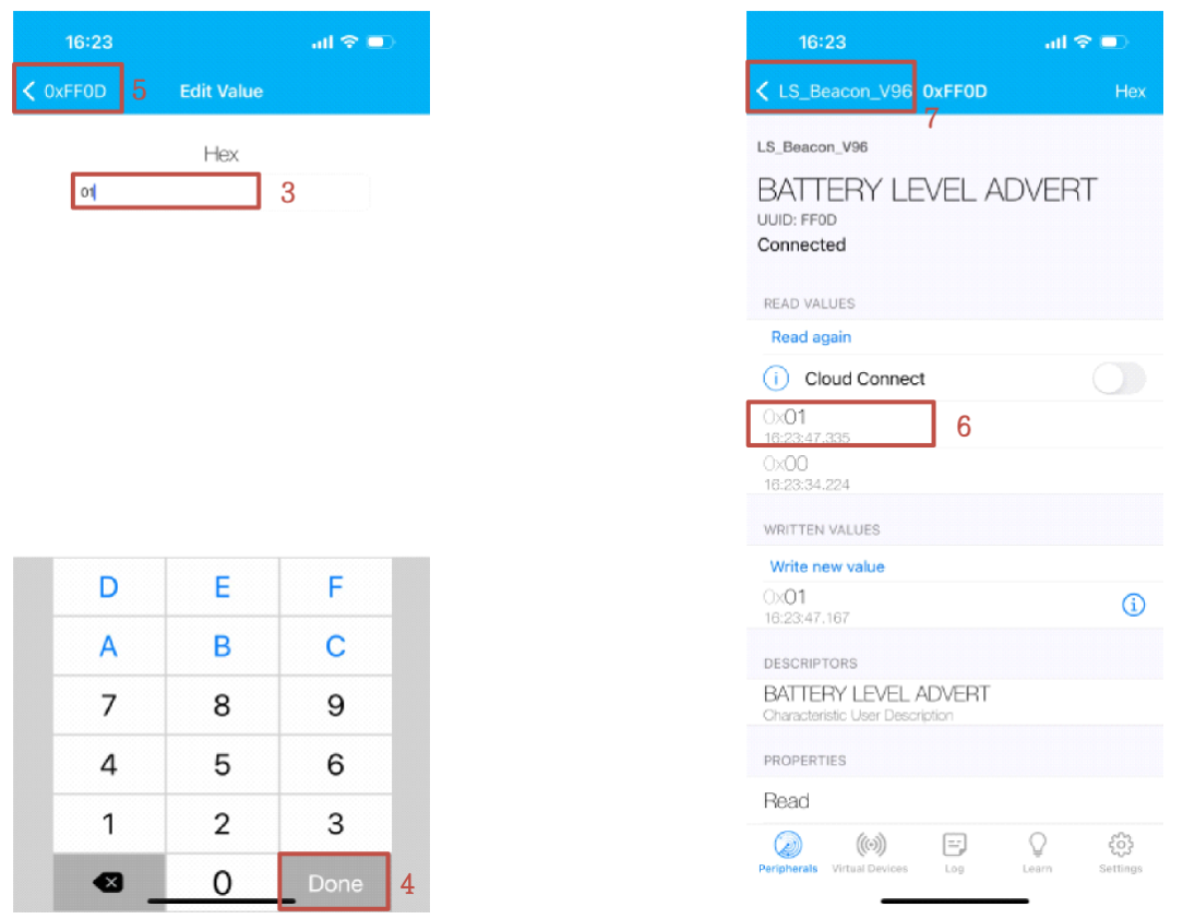 B003 &Amp; B004 Bluetooth Beacon Major Battery Level Advert Configuration 1
