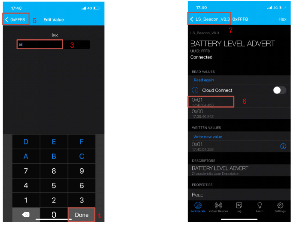 I5 Wearable Bluetooth Beacon 5.2Battery Level Advert Configuration 1